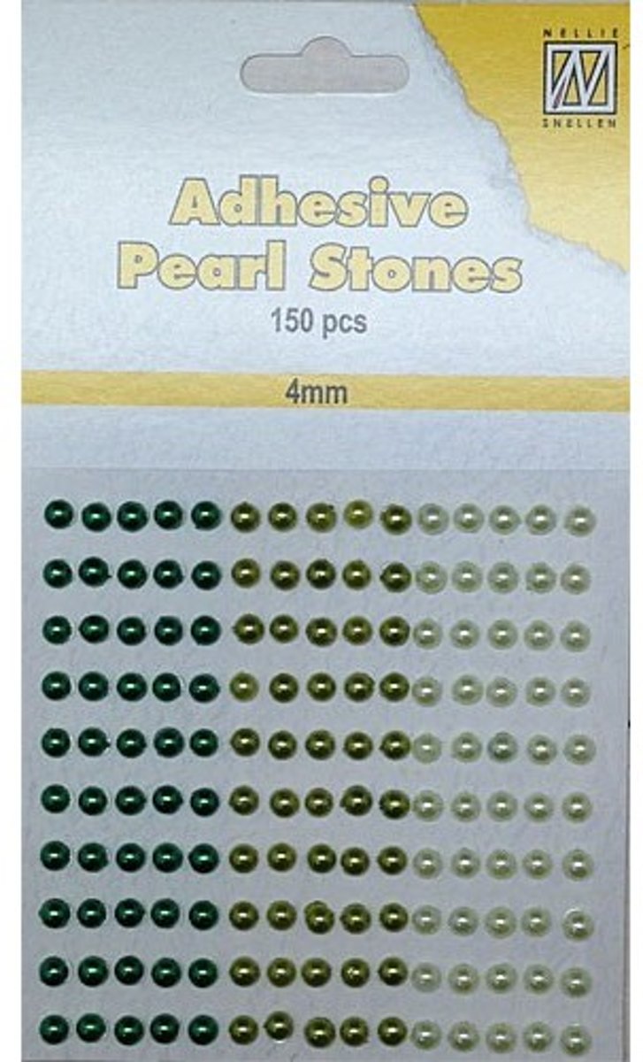 Nellies Choice  Plak parels 4 milimeter Groen